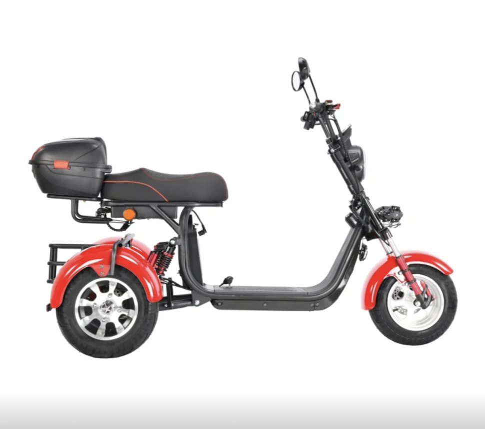 Электротрицикл WHITE SIBERIA PRO TRIKE 3000W RED