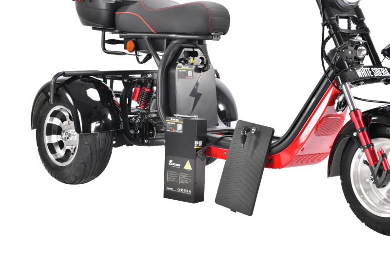 Электротрицикл WHITE SIBERIA PRO TRIKE 3000W BLACK